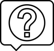 Ask Line Icon vector