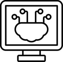 Artificial Intelligence Line Icon vector