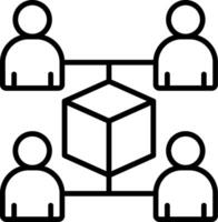 Product Management Line Icon vector