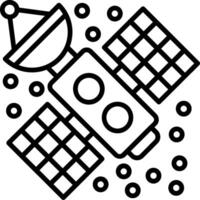 Satellite Dish Line Icon vector
