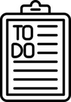 To Do List Line Icon vector