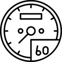 speedometer Line Icon vector