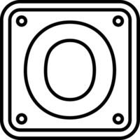 Letter O Line Icon vector
