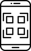 Qr Code Line Icon vector