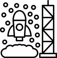 Rocket Launch Line Icon vector