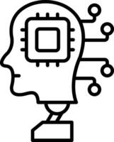 Artificial Intelligence Line Icon vector