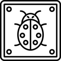 Bug Line Icon vector