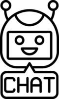 Bot Line Icon vector
