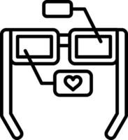 Augmented Reality Line Icon vector
