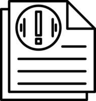 Document Line Icon vector
