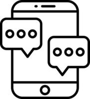Conversation Line Icon vector