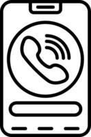Call Line Icon vector