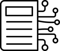 Digital Book Line Icon vector