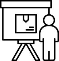 Presentation Line Icon vector