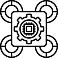 Drone Line Icon vector