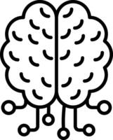 Artificial Intelligence Line Icon vector