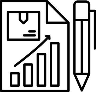 Report Line Icon vector