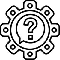 Question Line Icon vector