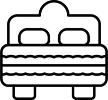 Bed Line Icon vector