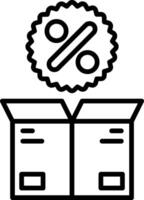 Delivery Box Line Icon vector