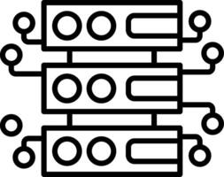 Database Line Icon vector