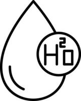 H2o Line Icon vector