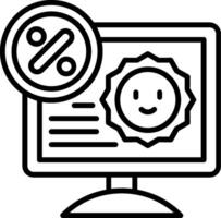 Ads Line Icon vector