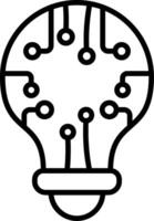 Light Bulb Line Icon vector