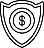 Secure Payment Line Icon vector