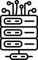 Server Line Icon vector
