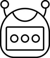 Bot Line Icon vector