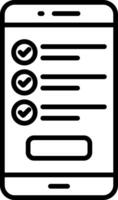 Checklist Line Icon vector