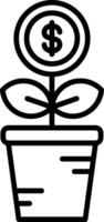 Investment Line Icon vector