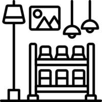 Shoe Rack Line Icon vector