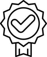 Approved Line Icon vector