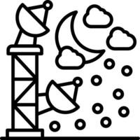 Satellite Tower Line Icon vector