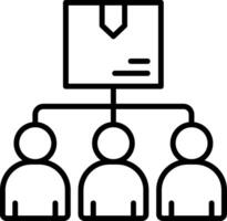 Organization Structure Line Icon vector