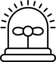 Siren Line Icon vector