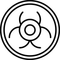 Biohazard Line Icon vector