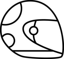 Helmet Line Icon vector
