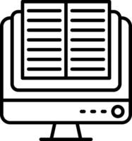 Ebook Line Icon vector