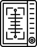 X Ray Line Icon vector