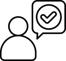 Approved Line Icon vector