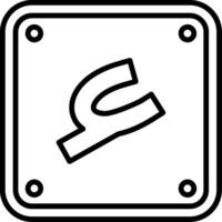 Arabic Language Line Icon vector