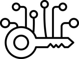 Data Encryption Line Icon vector