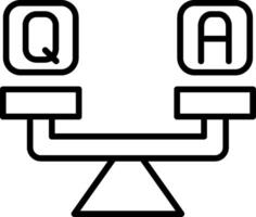 Faq Line Icon vector