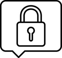 Lock Line Icon vector