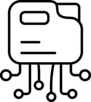 Folder Line Icon vector