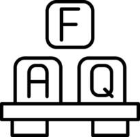 Faq Line Icon vector