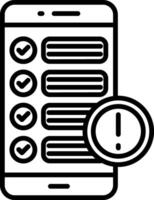 To Do List Line Icon vector